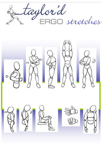 image representing a few of the stretching exercises that are included on our stretching poster available for licence